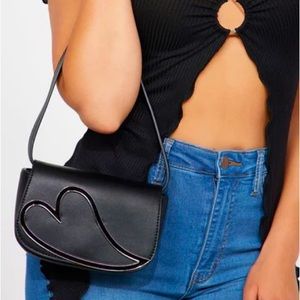 Heart Handbag - Black